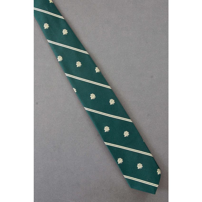 Grown Trees & Stripes - 1980's Skinny Green Tie