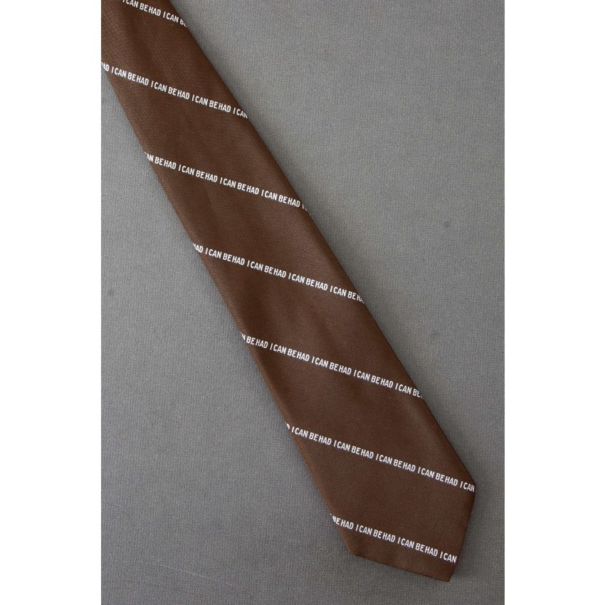 I Can Be Had Repeat - Brown Striped Necktie