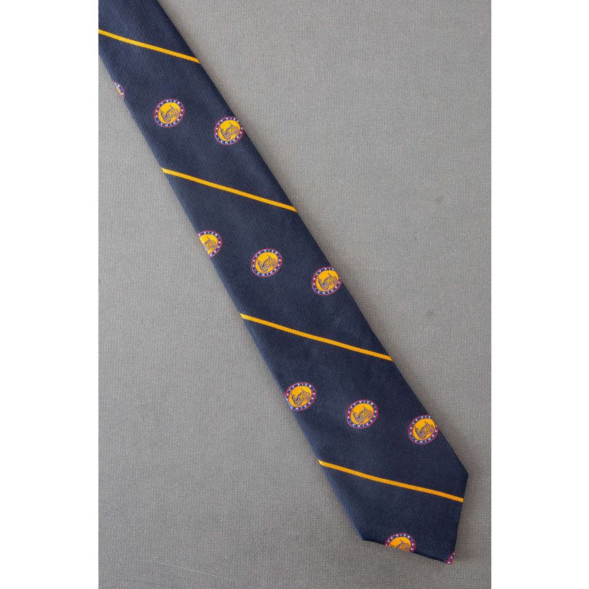 Navy Pier in Chicago - Navy Striped Necktie