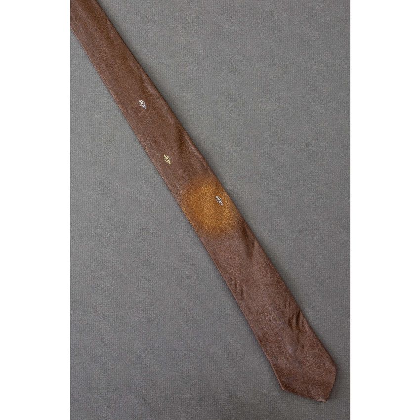 Three Embellishments on a 60's Skinny Brown Tie