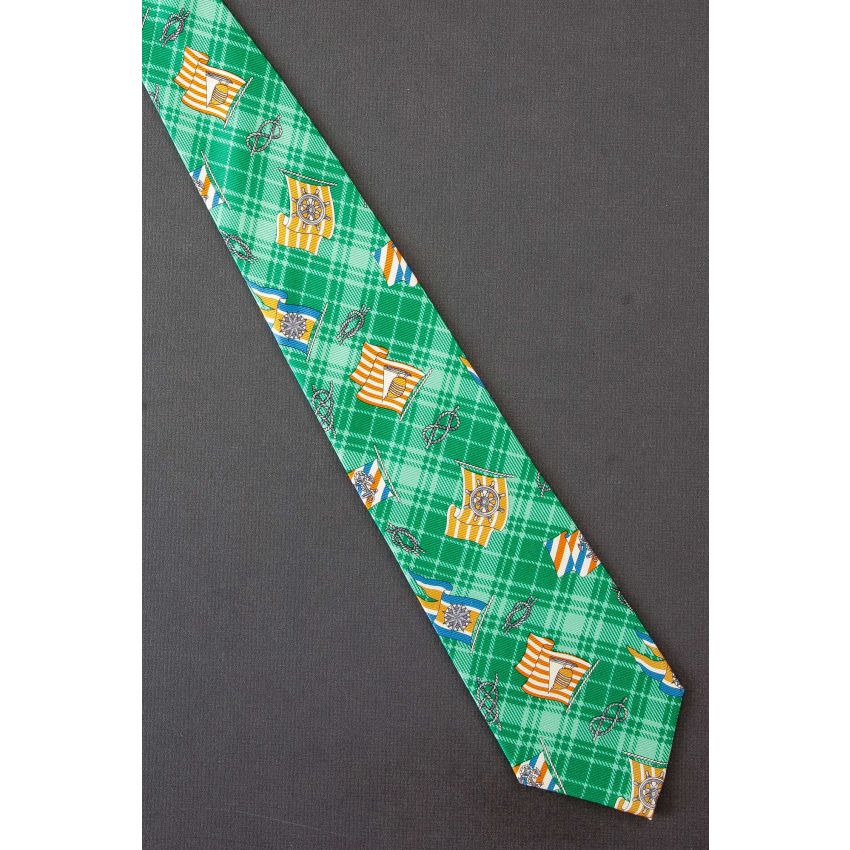 Nautical Flags & Rope - Valentino Rudy Silk Tie
