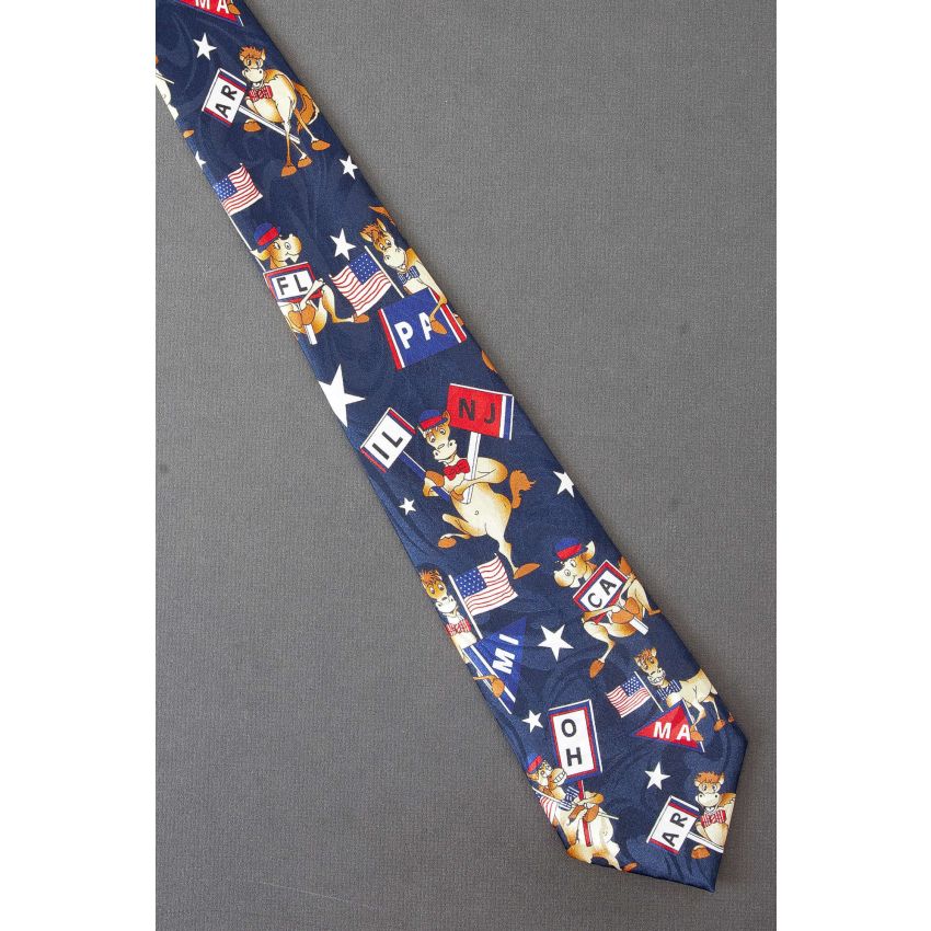 DNC Donkeys Hold State Signs - Navy Necktie