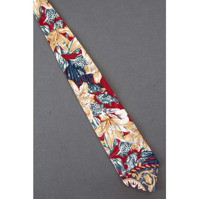 Fish Swim Around Lily Flowers - Unique Tie