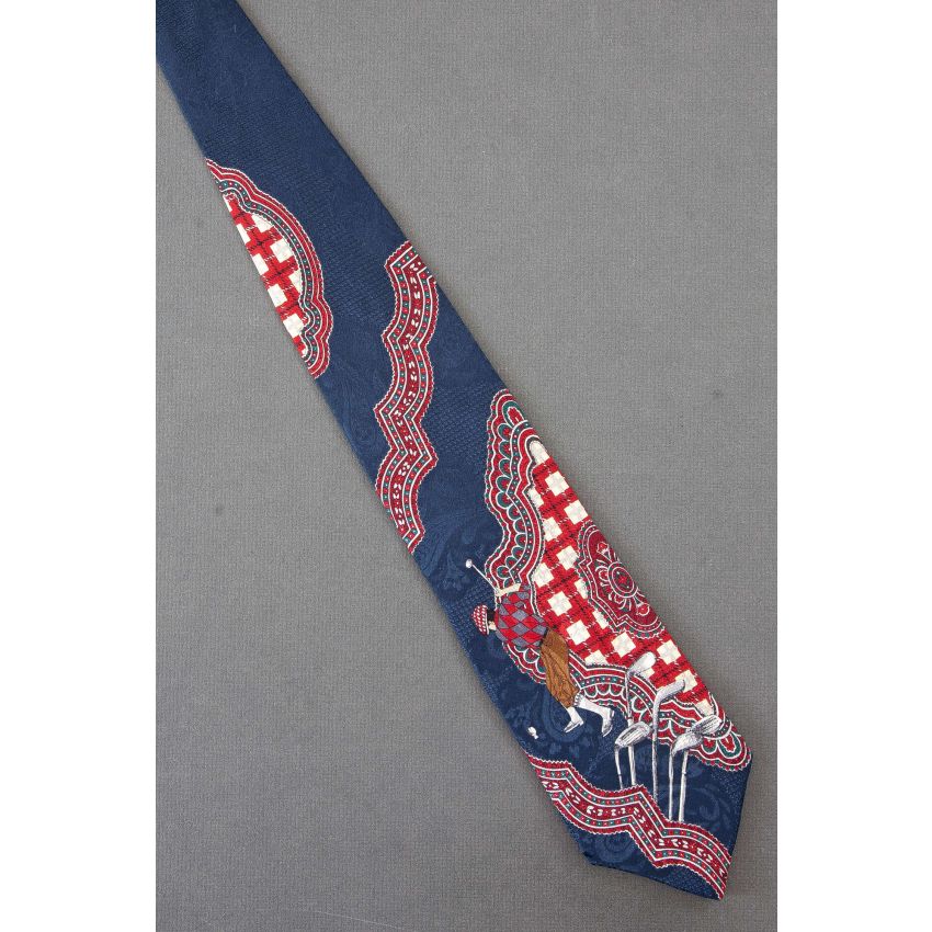 Golfer & Clubs Emerge From Design - Necktie