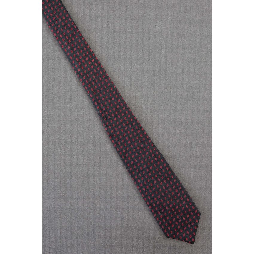Whimsical Diamonds - 1950's Skinny Black Tie