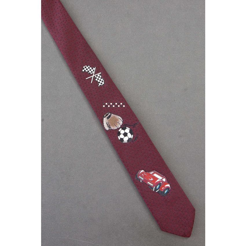 Race Car, Soccer Ball & Baseball Mitt - Thin Tie