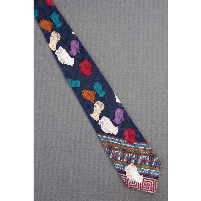 Sculpted Bust of Ancient Figures - Silk Necktie