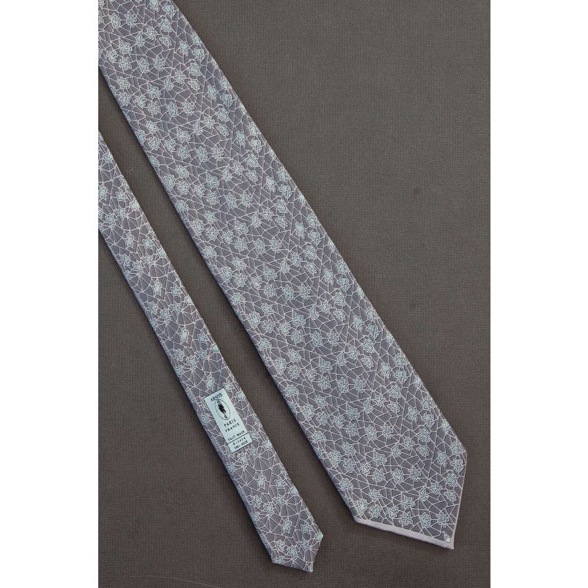 Shattered Gray Pattern - Silk Arnys Neck Tie