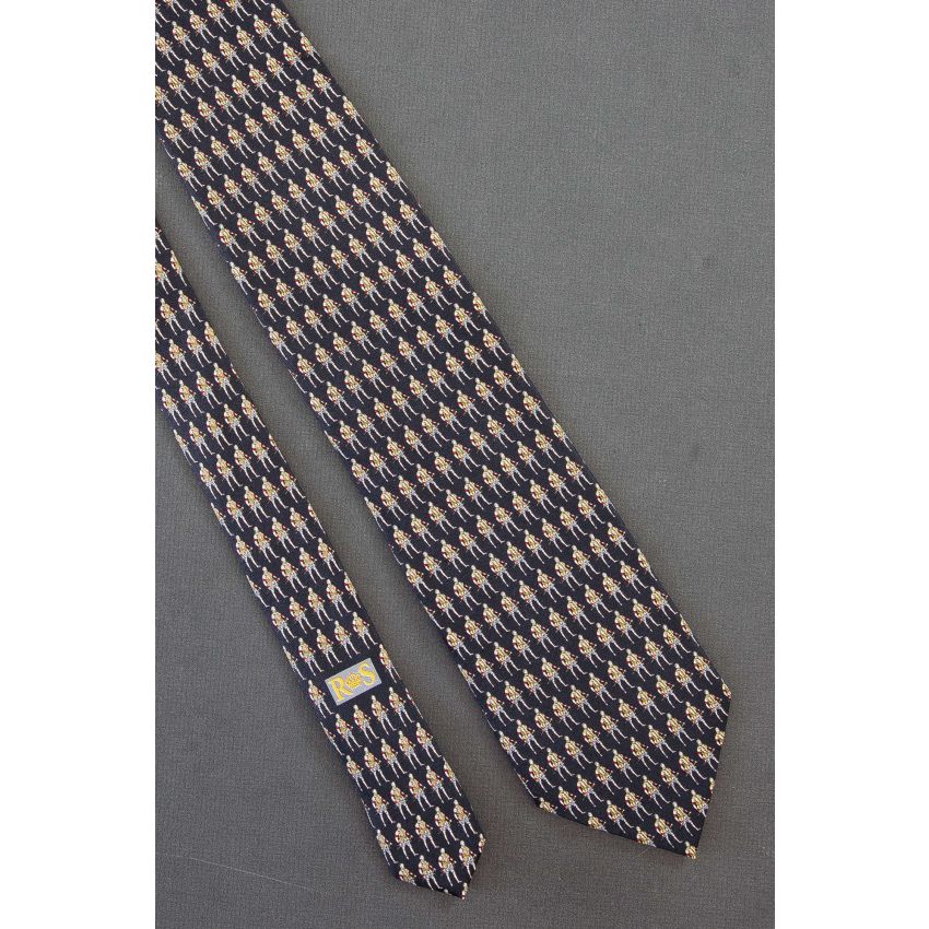 Elizabethan Man & Sword - Black Necktie