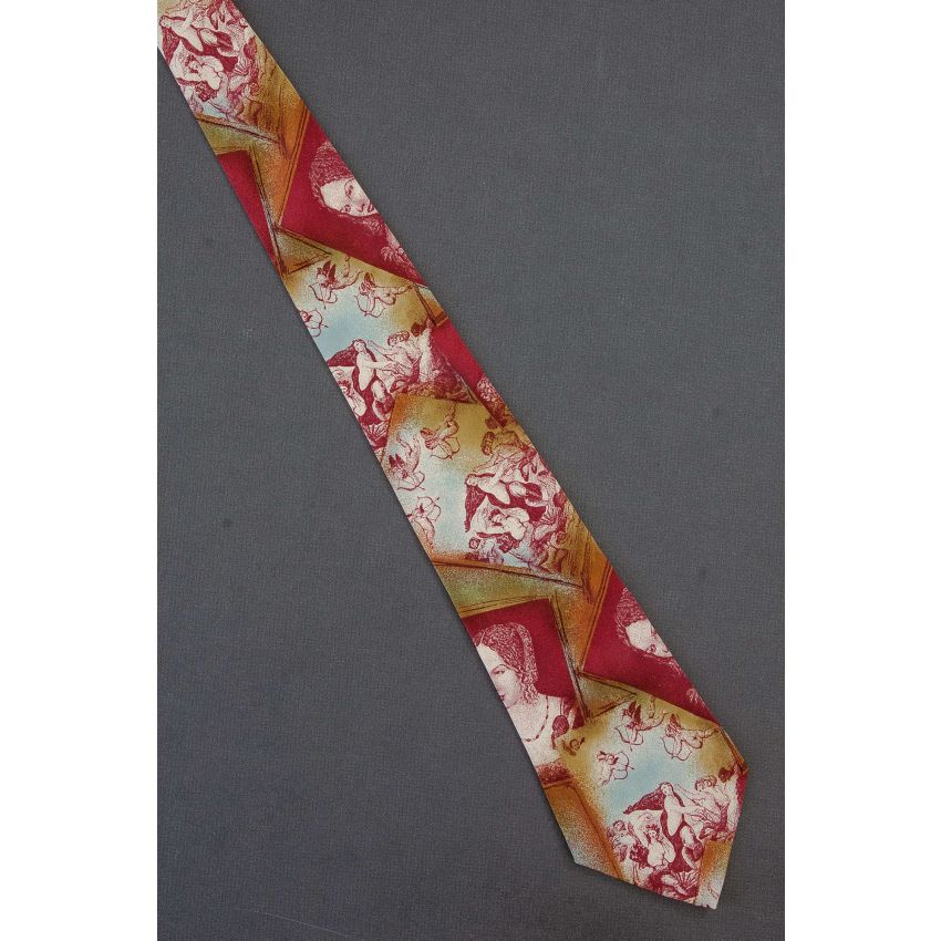 Winged Cherubs Point Arrows at People Tie