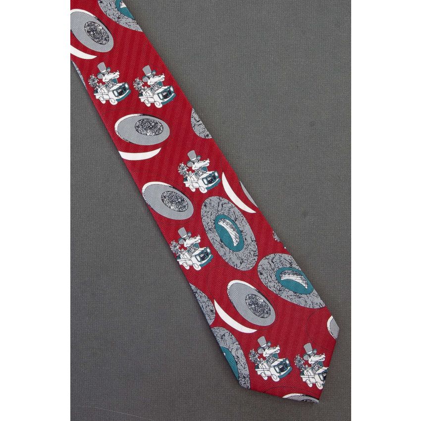 Alligator Wearing Top Hat Drives Car Necktie