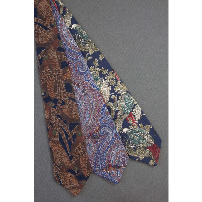 3 For $25 - Navy  Blue Duck Themed Neckties
