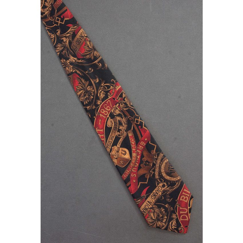 French Phrases & Crest - Silk Ferrell Reed Necktie