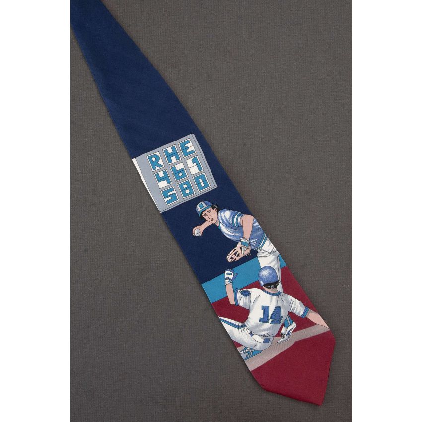 A Close Play At Second Base - Baseball Necktie