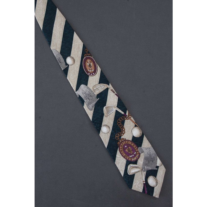 Golf Accessories - Brand New Green Striped Tie