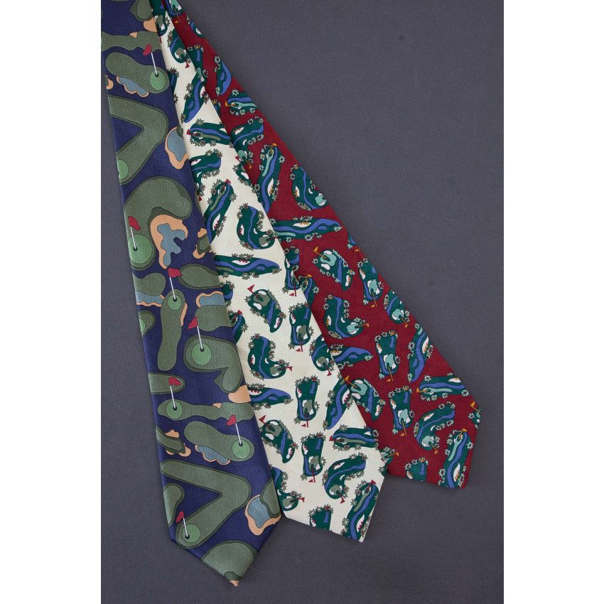 3 For $25 - Golf Course Lay Outs Neck Ties