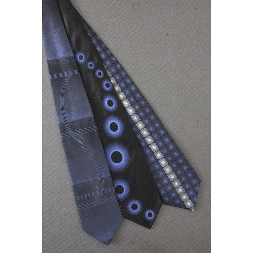 3 For $25 - Sweeping Navy & Black Neckties