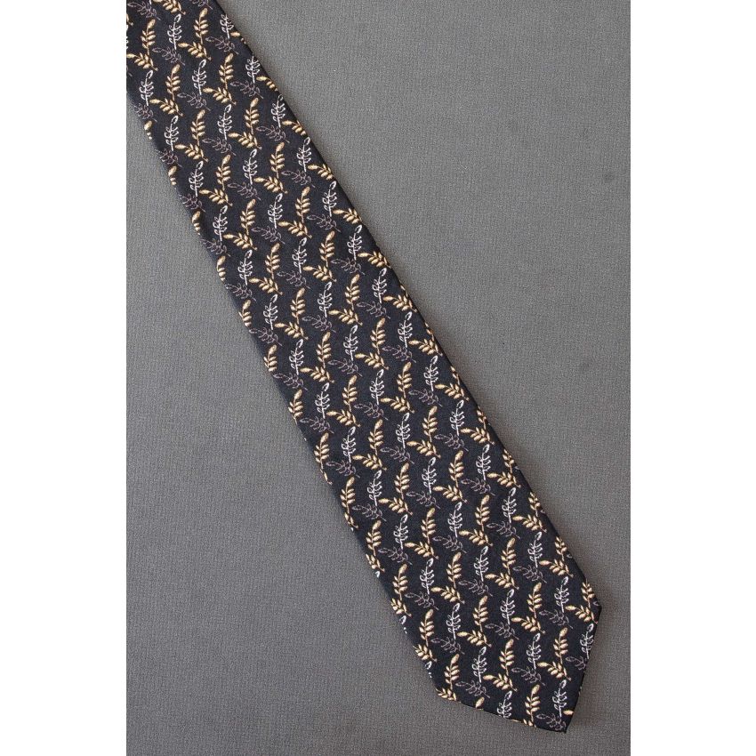 Brown Branches - Black Silk Eddie Bauer Necktie