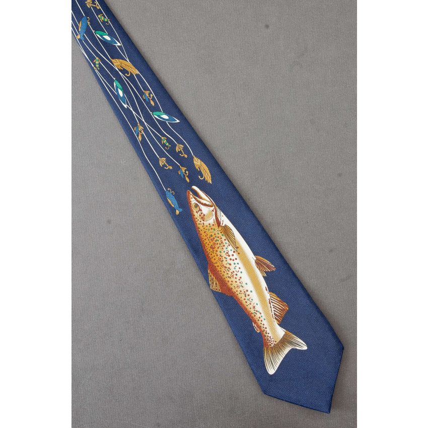 Choices of Flies For A Fish - Blue Fishing Tie