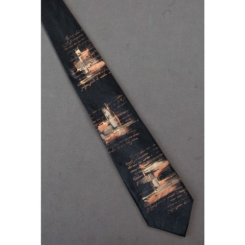 Design Over Words - Hand Painted Necktie