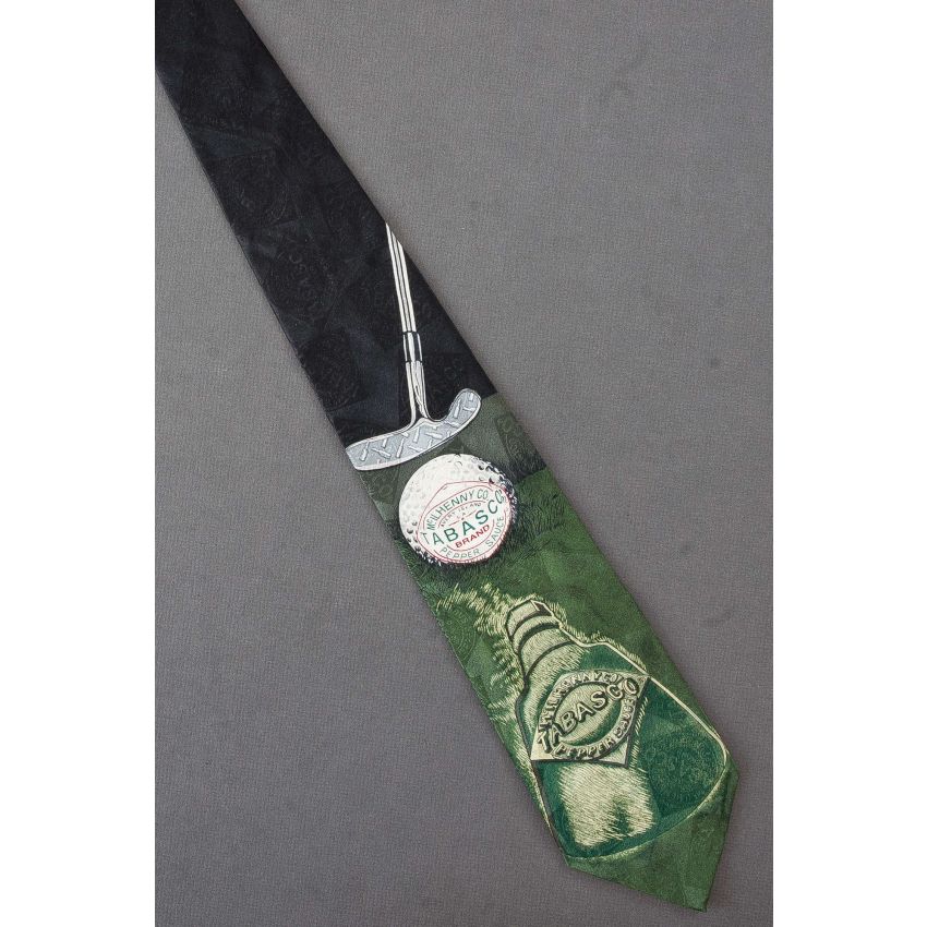 Putting On A Tabasco Green - Silk Golf Necktie