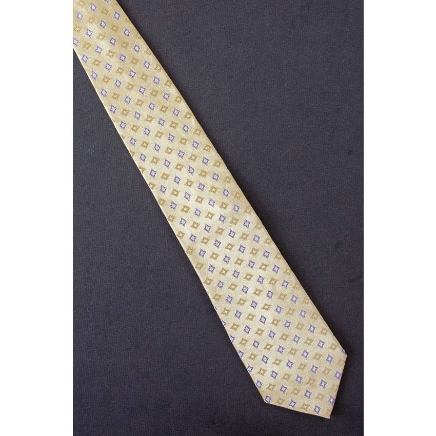 Yellow & Purple Diamond Pattern - Easter Necktie