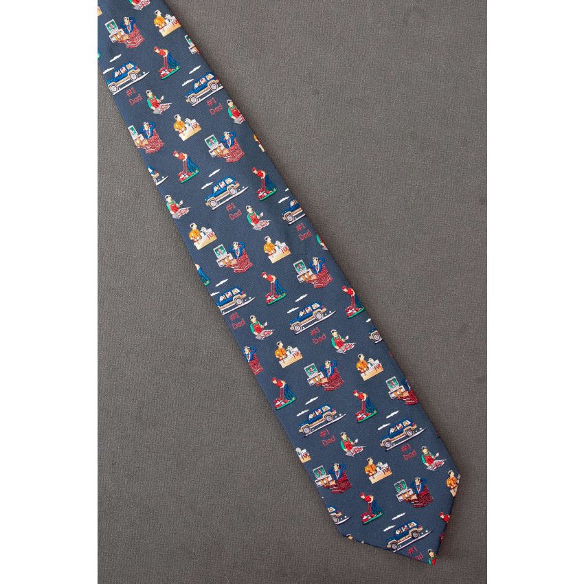Number 1 Dad At All He Does! Father's Day Tie