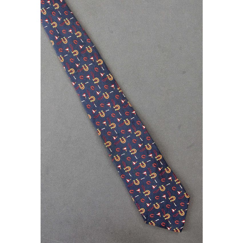 Racing Crop, Horseshoe & Jockey Cap - Necktie