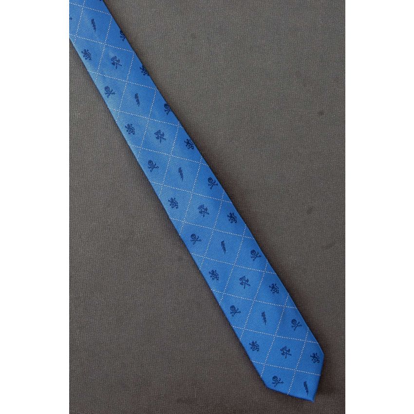 Lightning, Skull, Lion, Ax & Crown - Boys Necktie