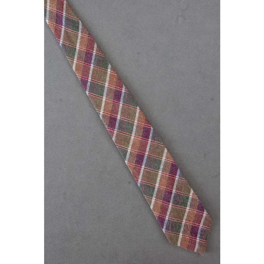 Plaid & Check - Slim 1980's Acrylic Necktie