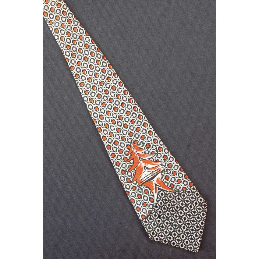 Asian Pagoda - 1940's Wide Vintage Necktie