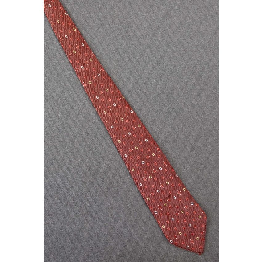 Colorful Polka Dots - 20s 30s Brown Vintage Tie