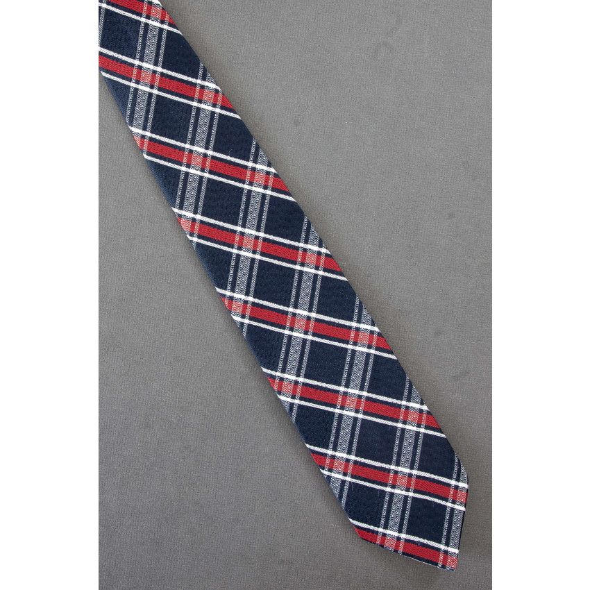 Patriotic Check Pattern - 1970's Vintage Necktie