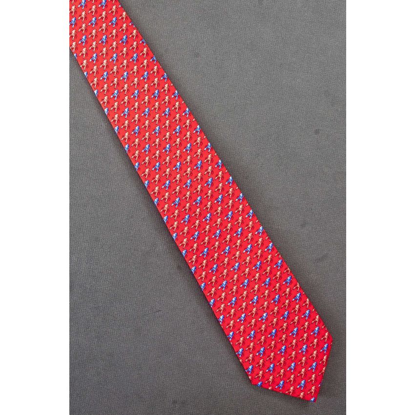 Blue & Orange Lobster - Pelican Coast Silk Tie