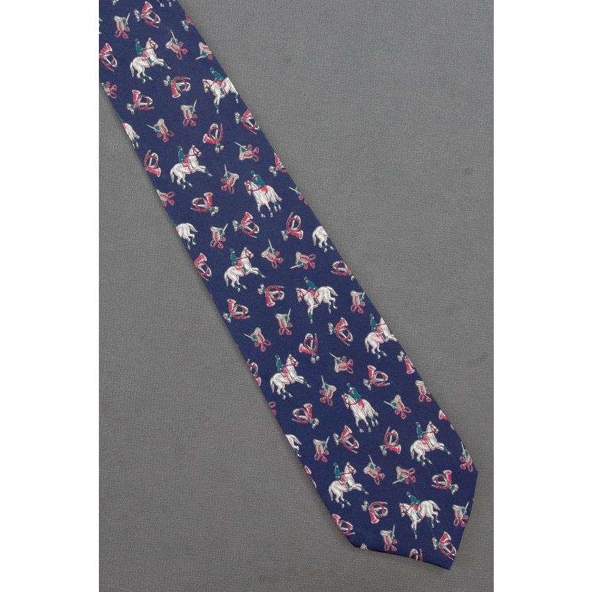 Equestrian Tie - Rider, Saddles & Hunting Horn