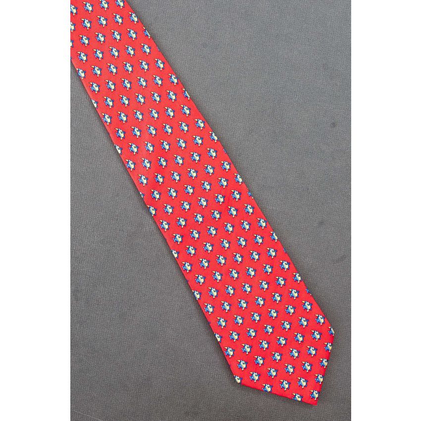 A School of Fish - Red Silk Tropical Necktie