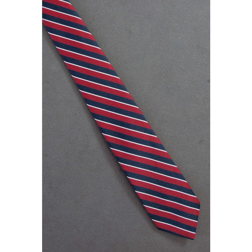 Red, White & Blue Stripe - 80's Skinny Patriotic Tie