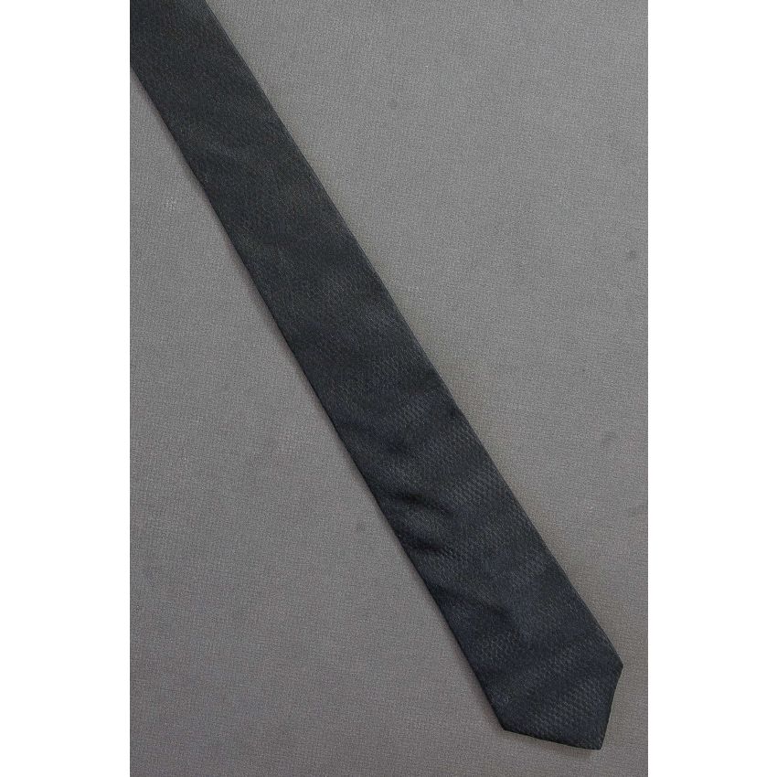 Black & Dark Gray Stripe - 1980's Skinny Necktie