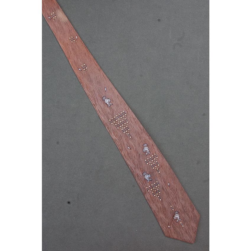 Knight Helmets - 1950's Skinny Mauve Pink Tie
