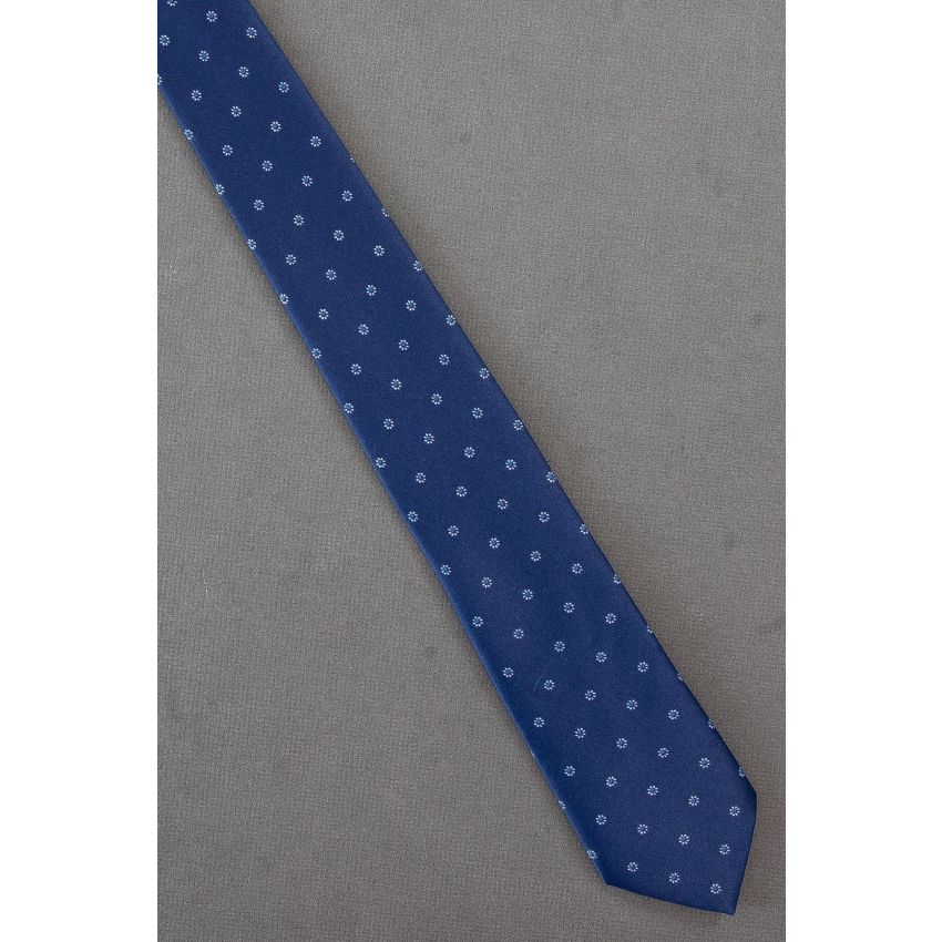 Flower Shaped Polka Dot - 1980's Narrow Necktie