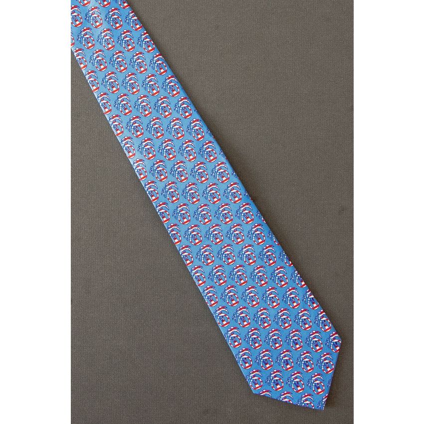 Red, White & Blue - Silk USA Palm Logo Necktie