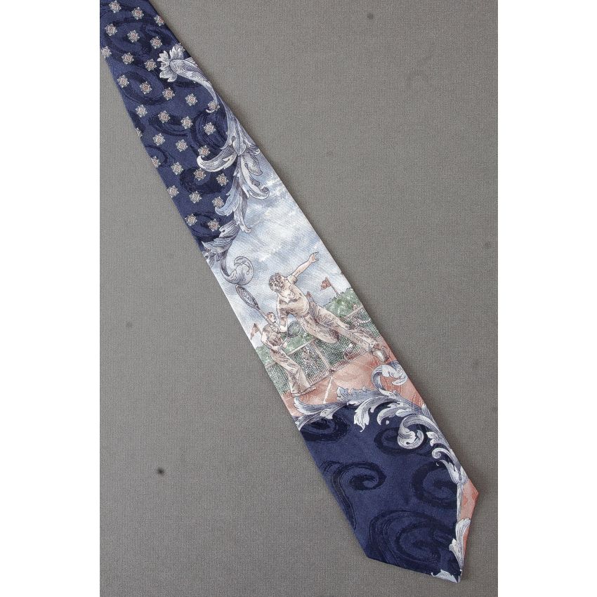 Two Old Fashioned Tennis Players Necktie