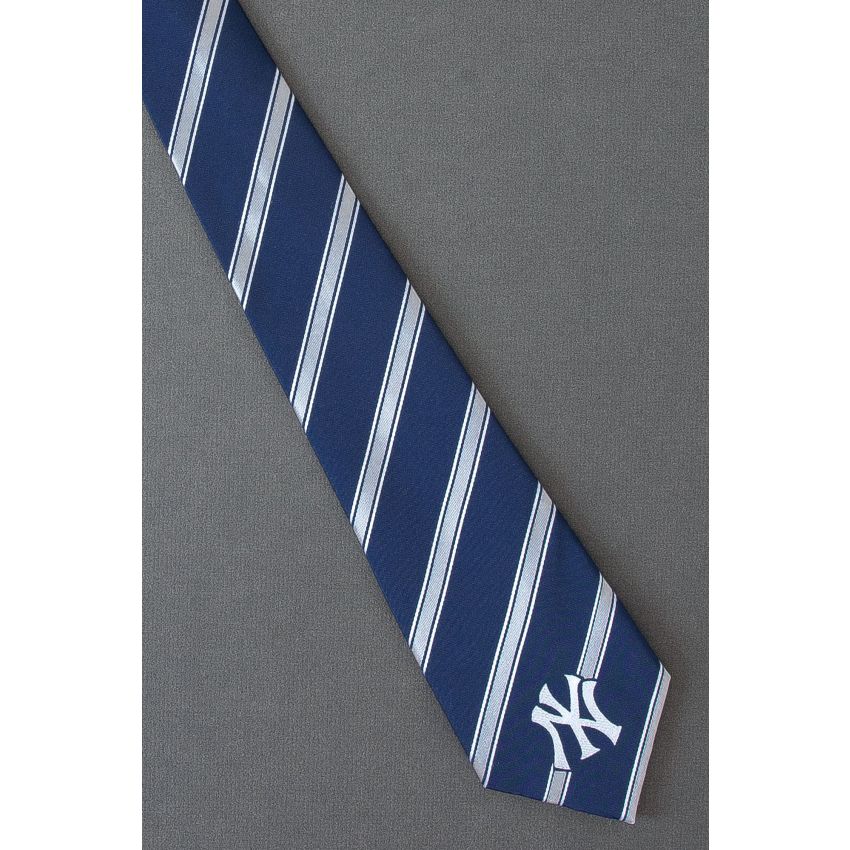 New York Yankees - MLB Navy Striped Baseball Tie