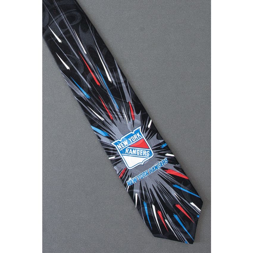 New York Rangers V - Black Silk NHL Hockey Tie