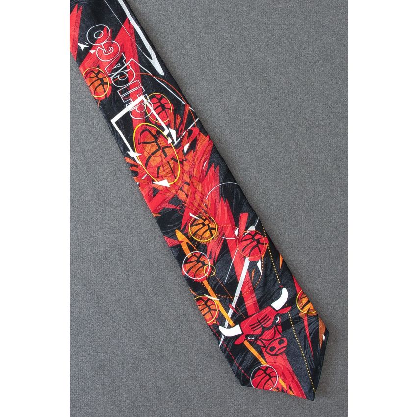 Chicago Bulls Basketball - Black NBA Silk Necktie