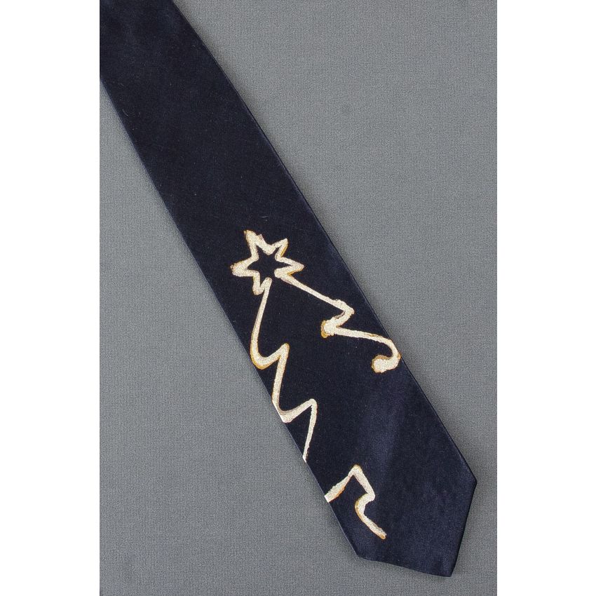 Outline of Star on a Christmas Tree Necktie