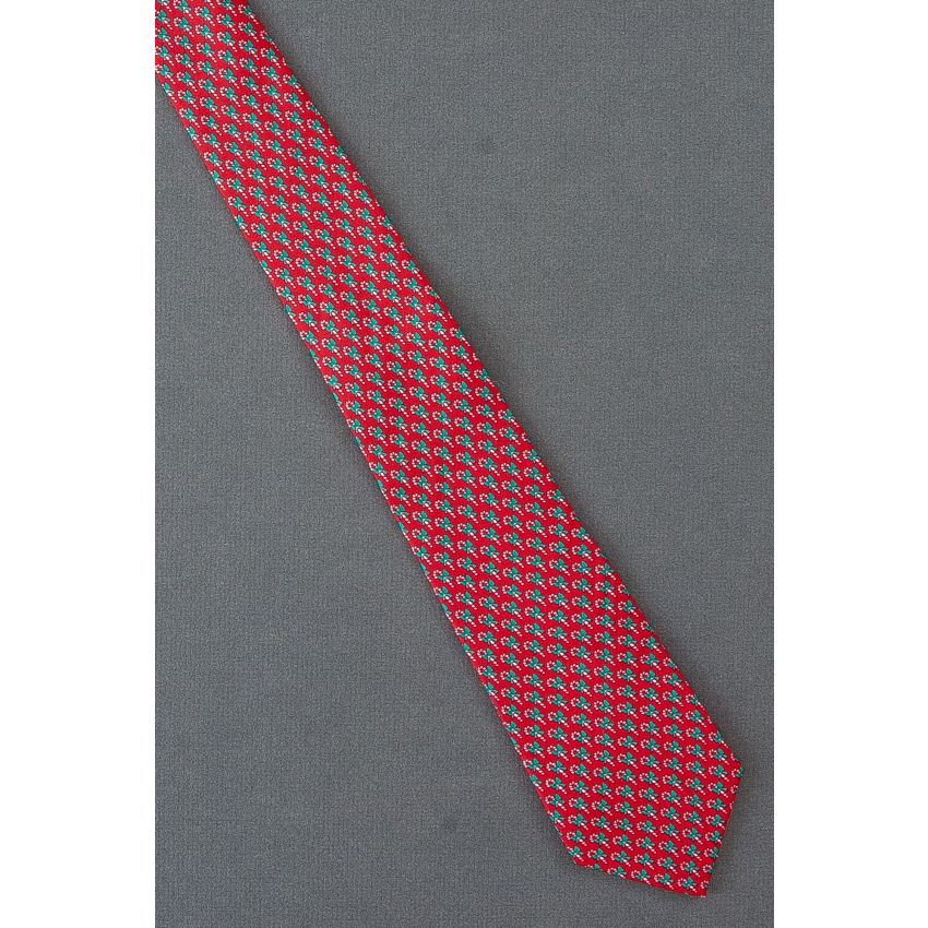 Bow Tied Candy Canes - Red Silk Alynn Neckwear