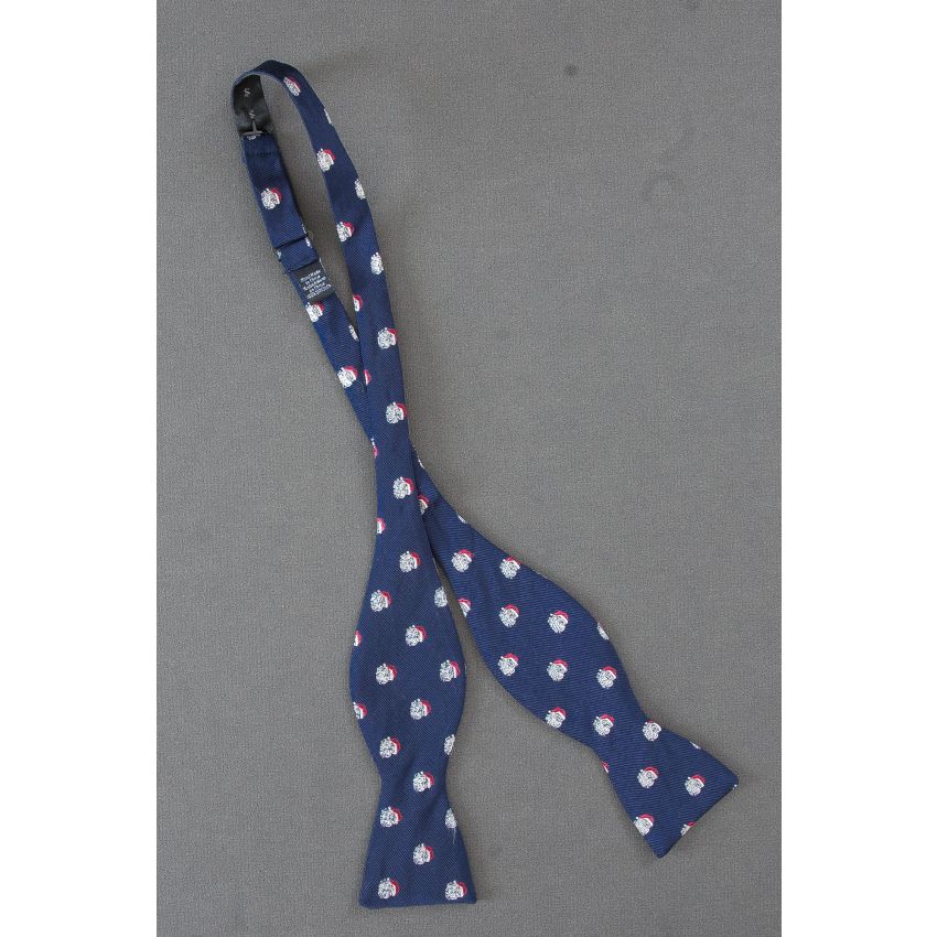 Santa Claus - Navy Silk Butterfly Shape Bow Tie