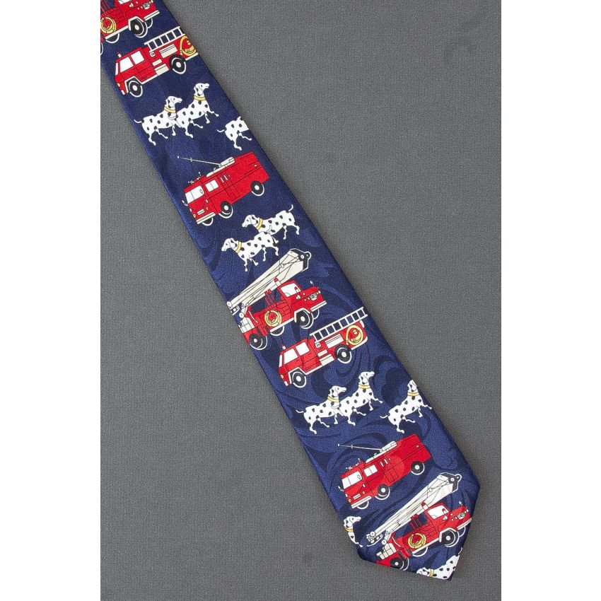 Dalmatian Dogs & Fire Trucks - Firefighter Tie