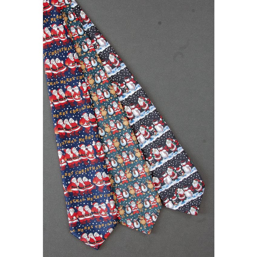 3 For $25 - Santa & His Holiday Friends Neckties
